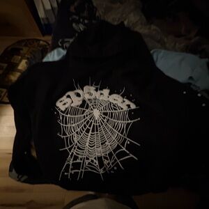 Spider Web Black Hoodie